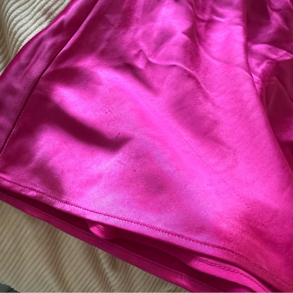 Lovers & Friends Hayes Mini Dress Magenta Pink Halter Satin Small FLAW - Picture 13 of 15
